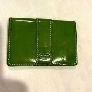 Coach, green wallet, excellent condition